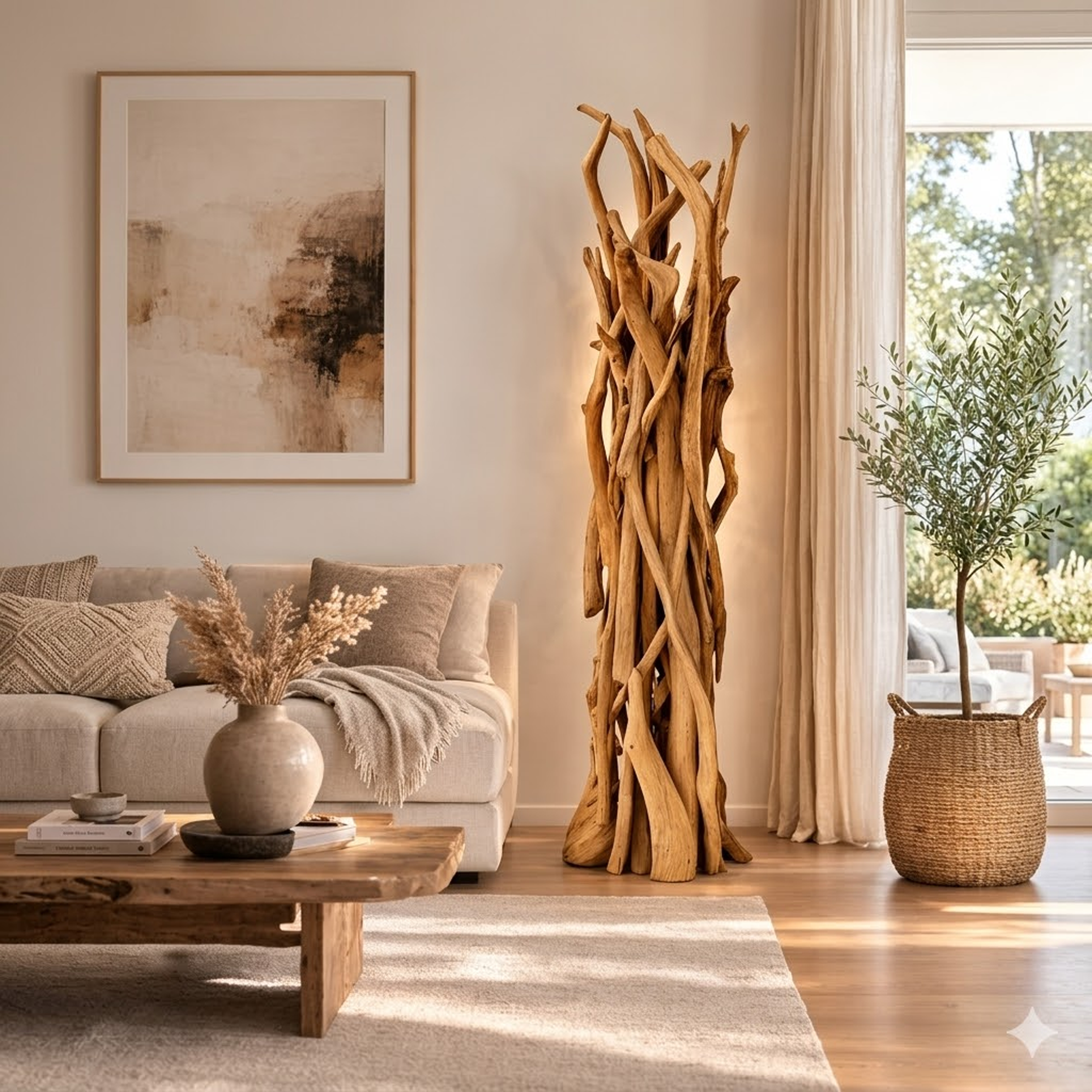 Design Teak Wurzelholz Stehlampe ACE