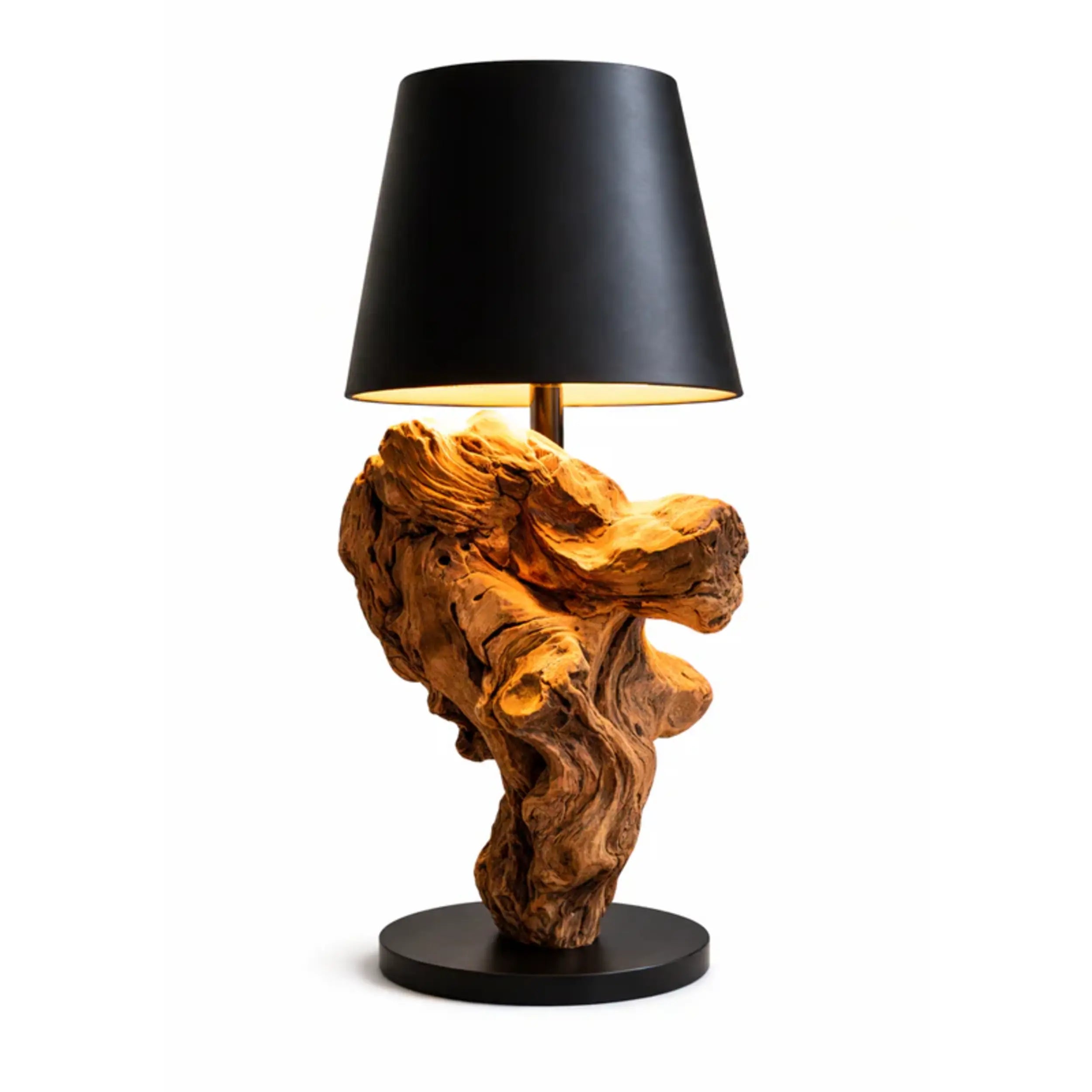 LED Akku Tischlampe SERA kabellos Schirm Schwarz