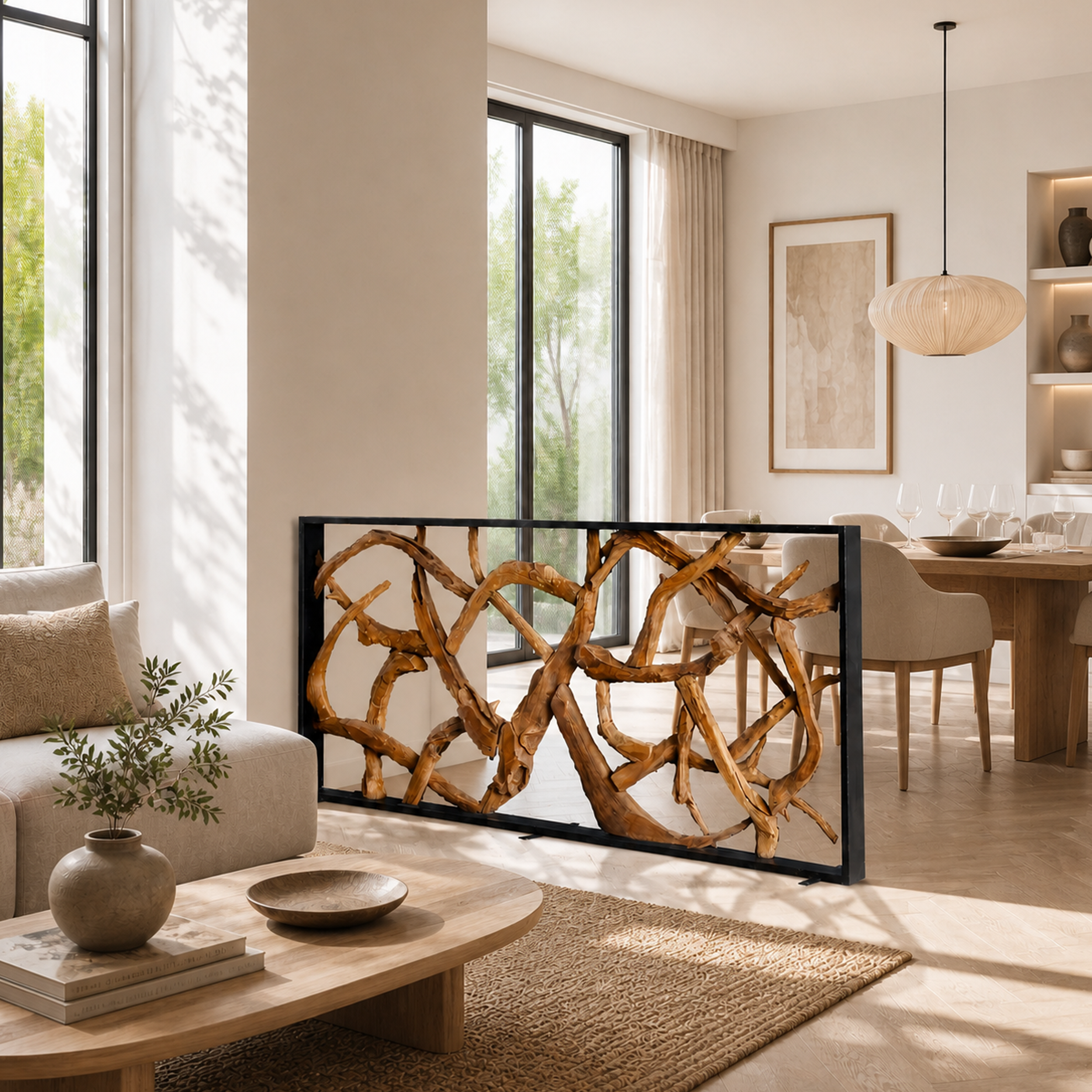 MAZE Holz Raumteiler 220 cm x 100cm