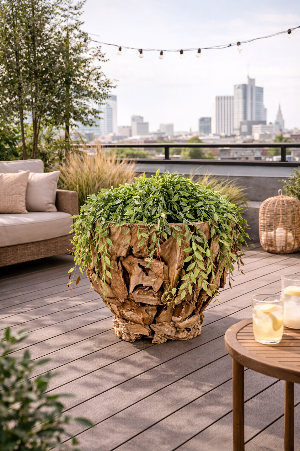 Treibholz Pflanzenkübel IKAL L Ø 35 cm