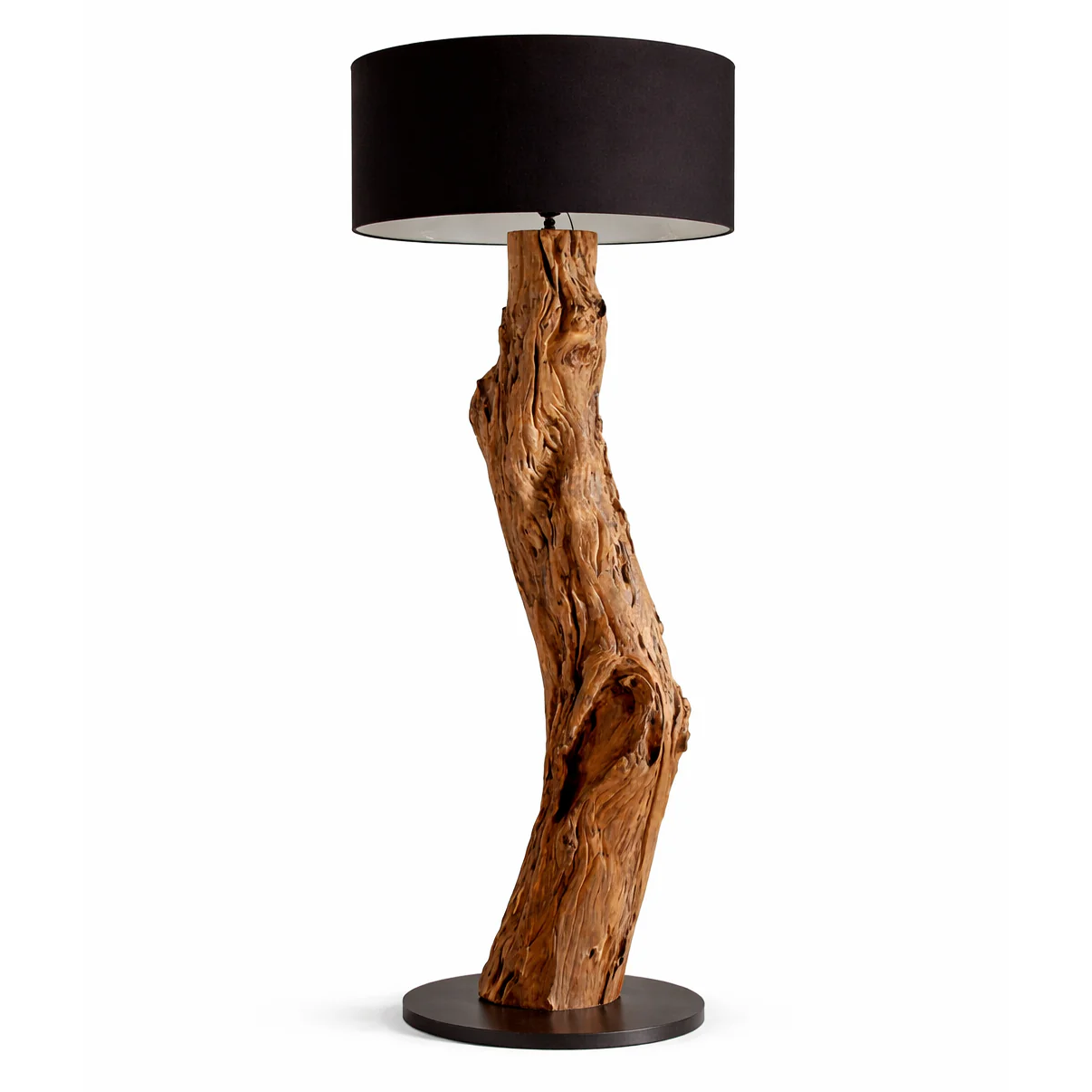 Standlampe Holzstamm KENYON Höhe 160 cm