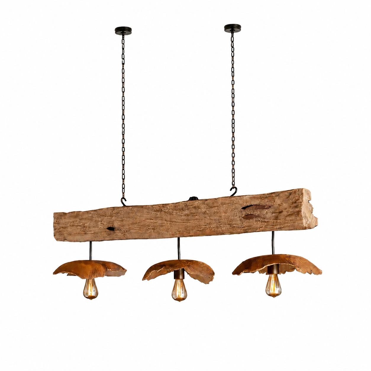 Teak Deckenlampe FLORENT 130 cm