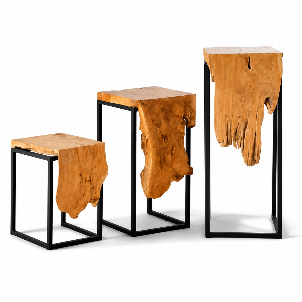 KOBE Design Teakholz Beistelltisch
