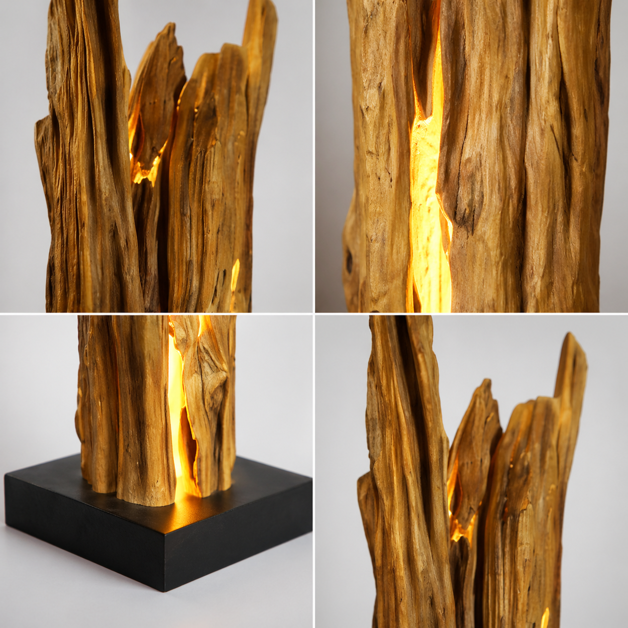 Teakholz Stehlampe ALMA | Höhe 180 cm