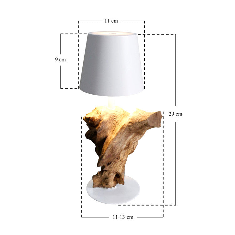 LED Holz Tischlampe