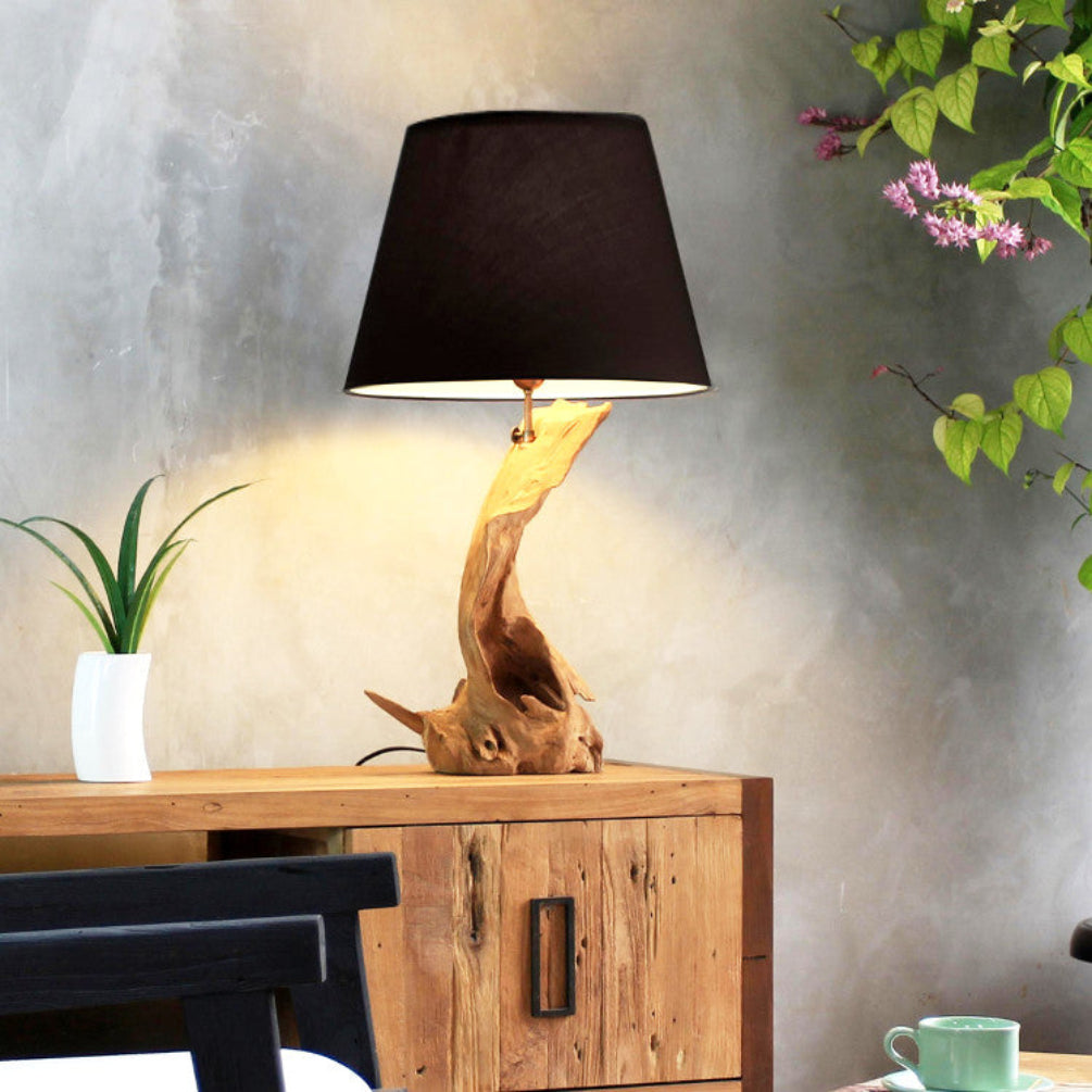 Tischlampe aus Treibholz Zoila