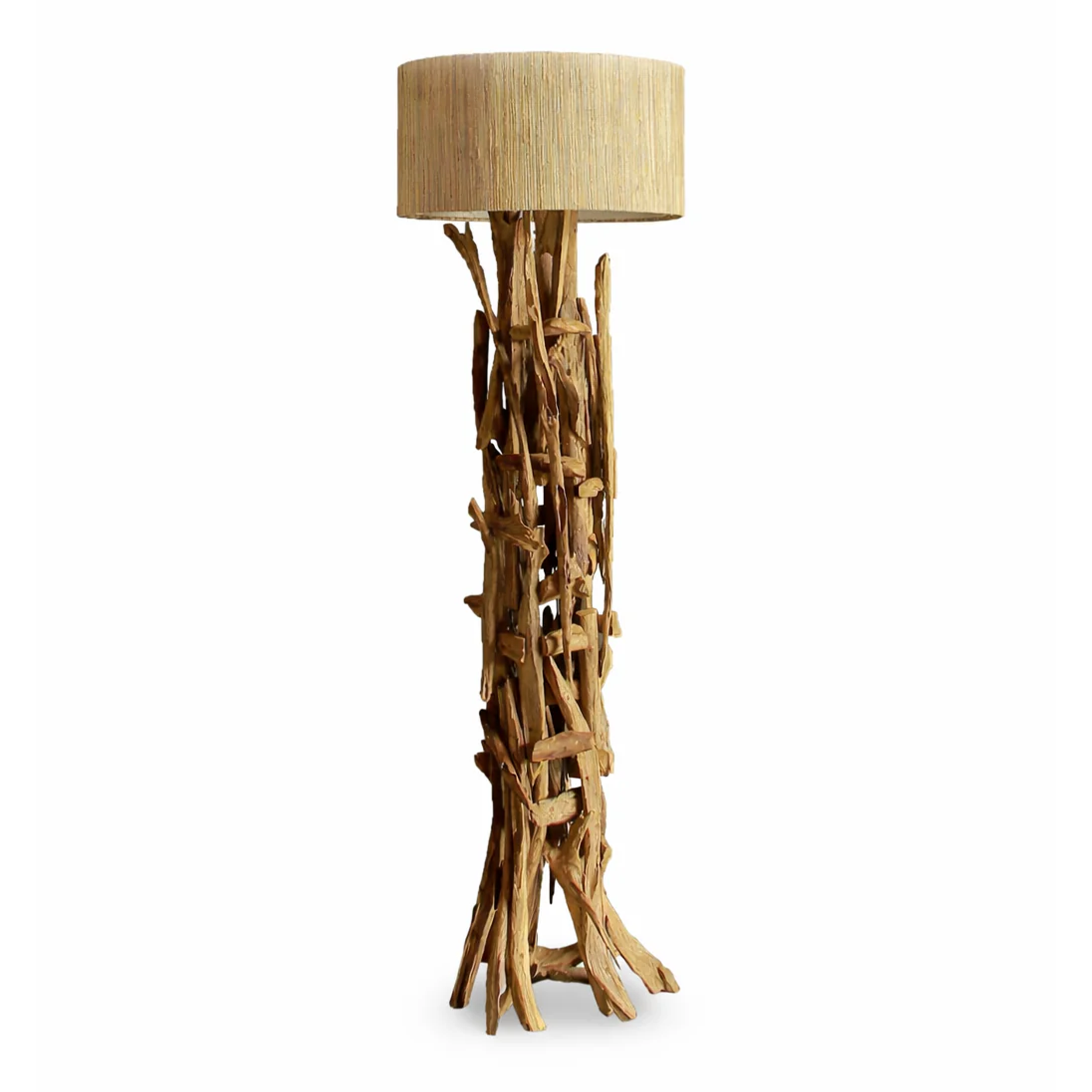 Treibholz Stehlampe REGATA  inkl. Lampenschirm