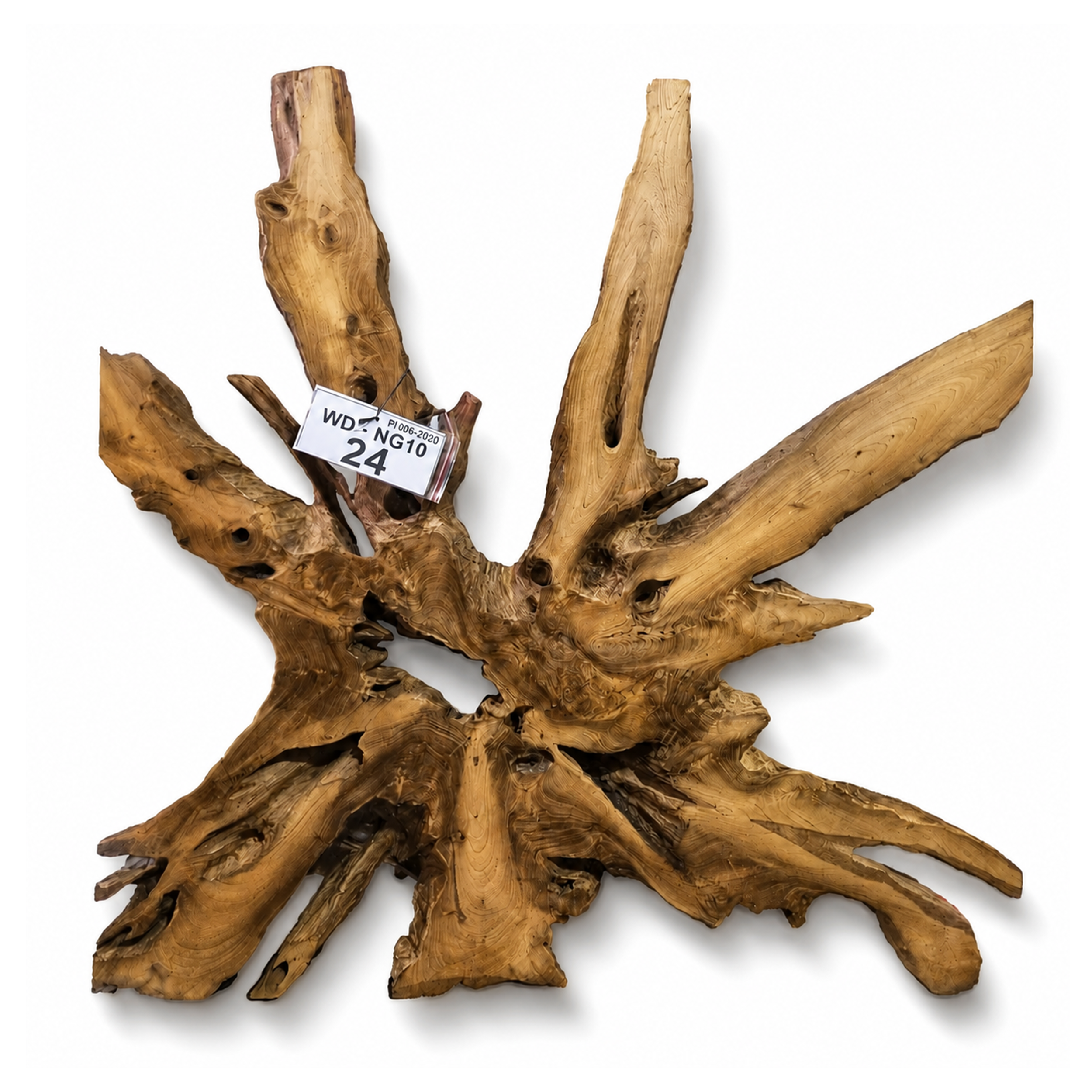 Wandbild NAGA 100cm x 100cm aus Teak Holz