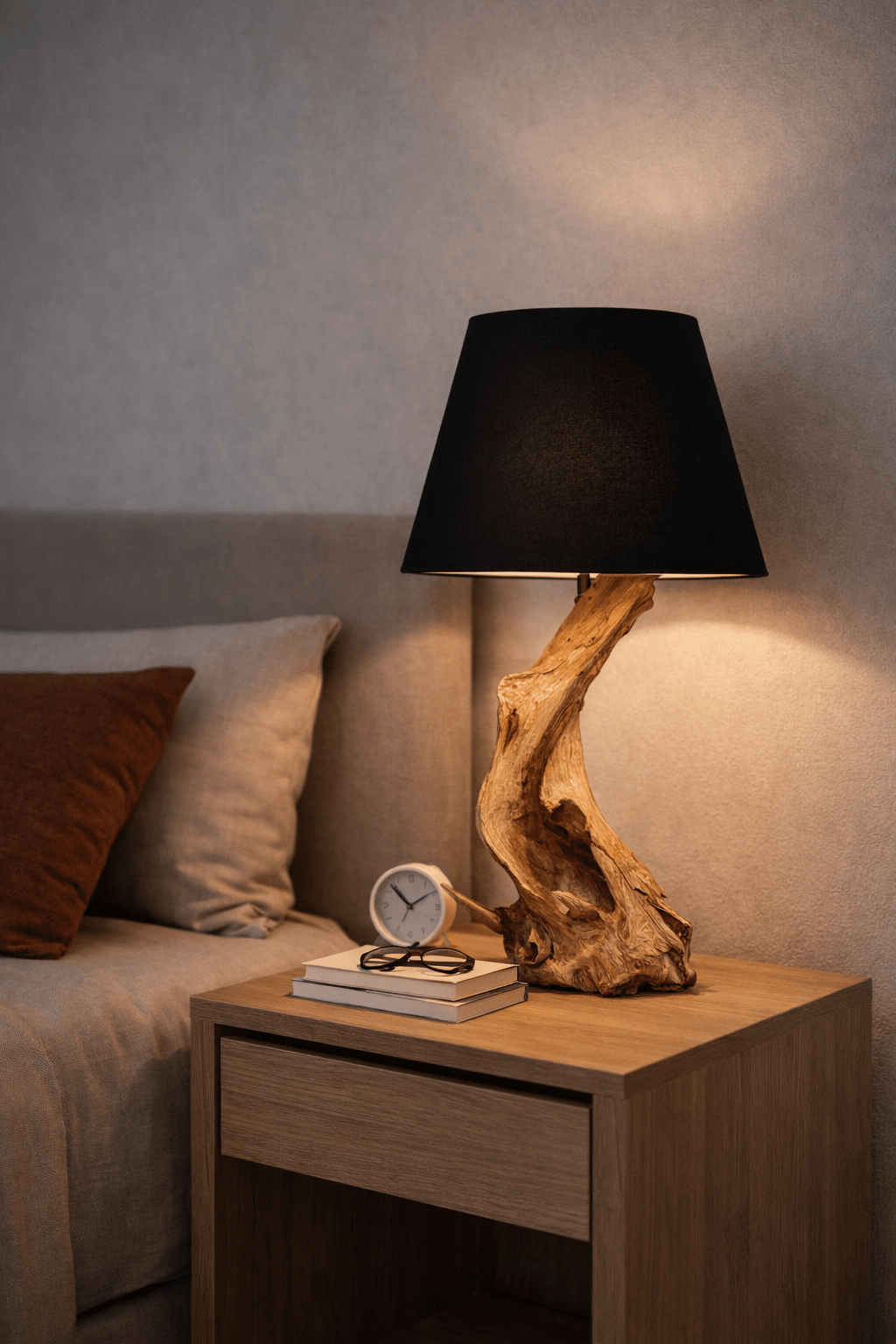 Design drivtømmer rodlampe ZOILA højde 65 cm