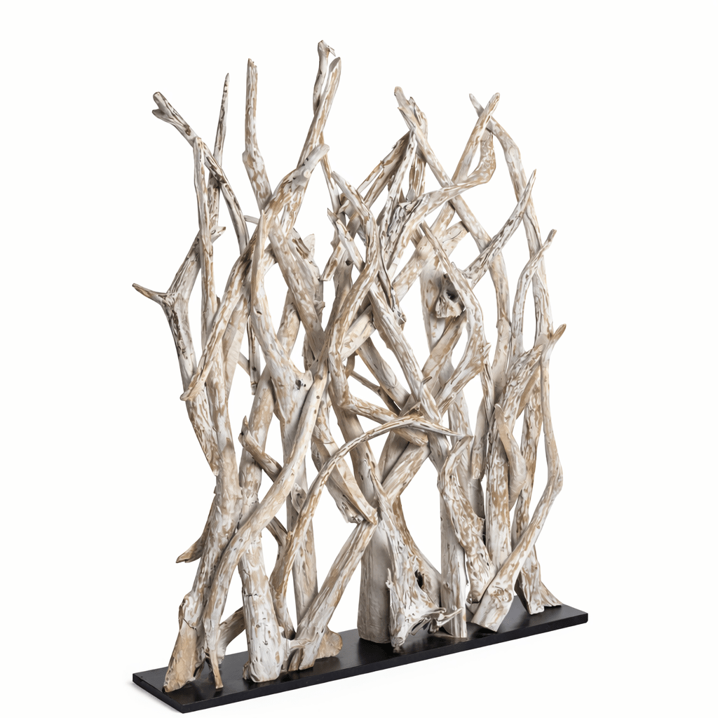 Holz Raumteiler RANTING XL white wash