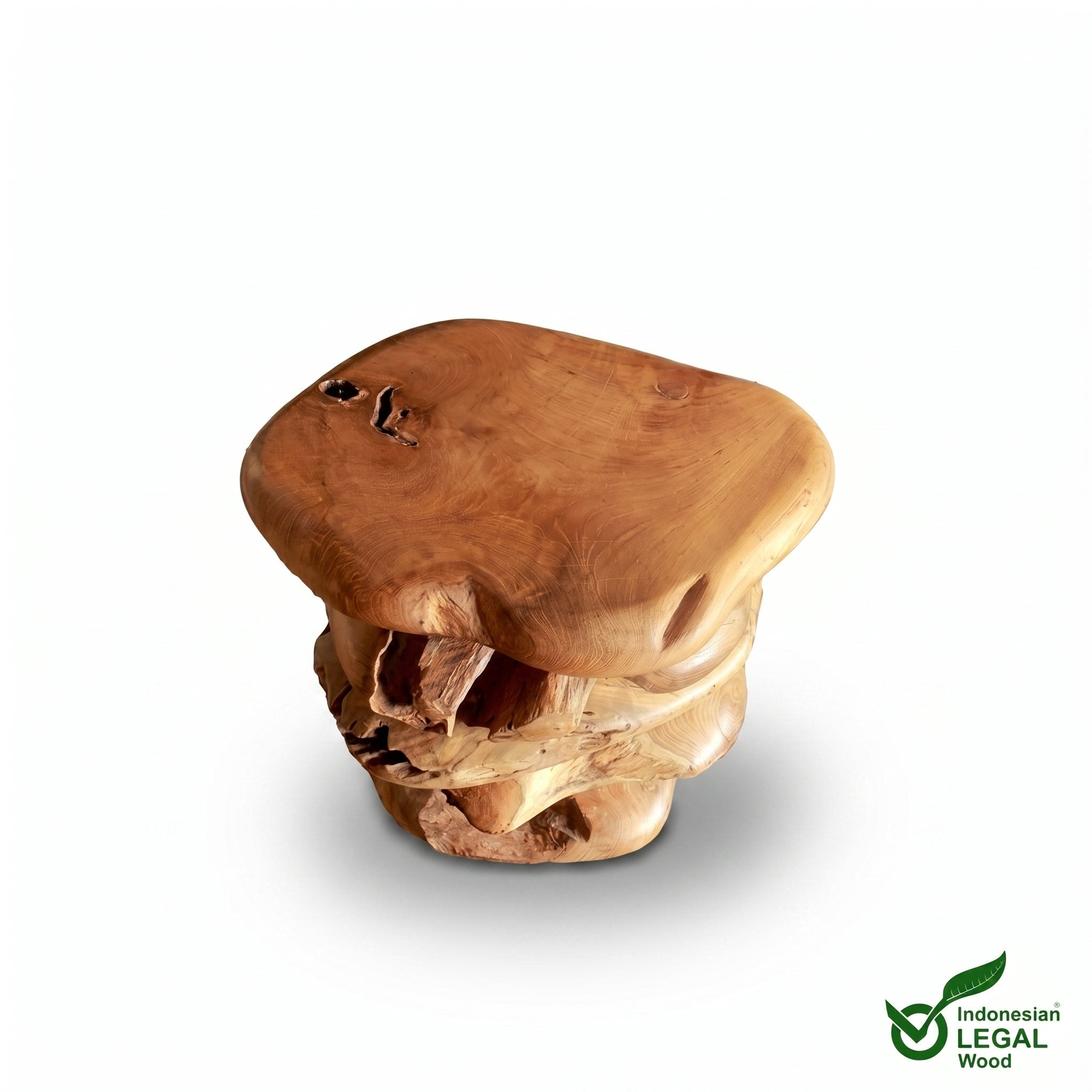 Dřevěný sloupový podstavec CAMBRIA teak 50 cm