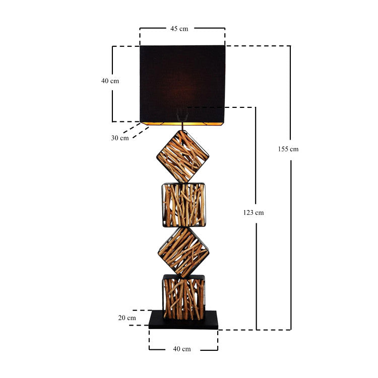 Stehlampe Holz von Exotischerleben