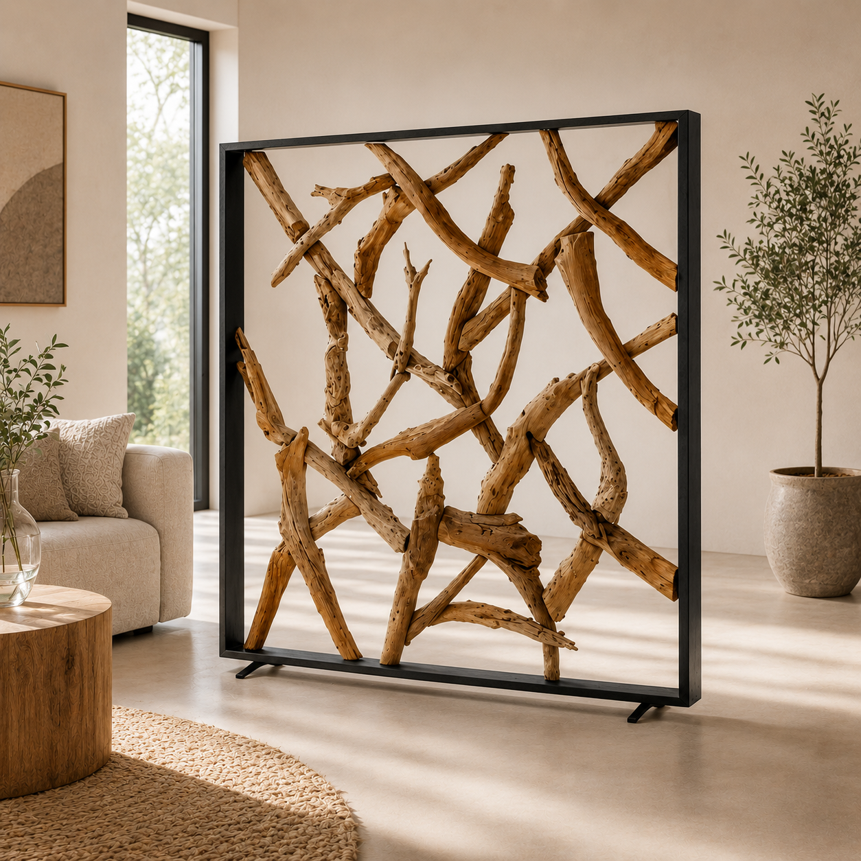 MAZE Raumteiler Teakholz 140cm x 140cm