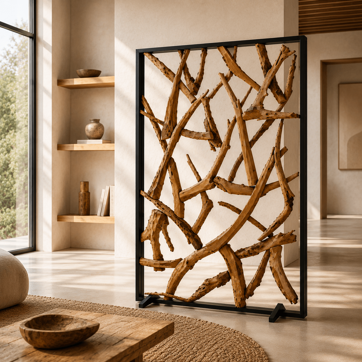 MAZE rumdeler teak 120cm x 180cm