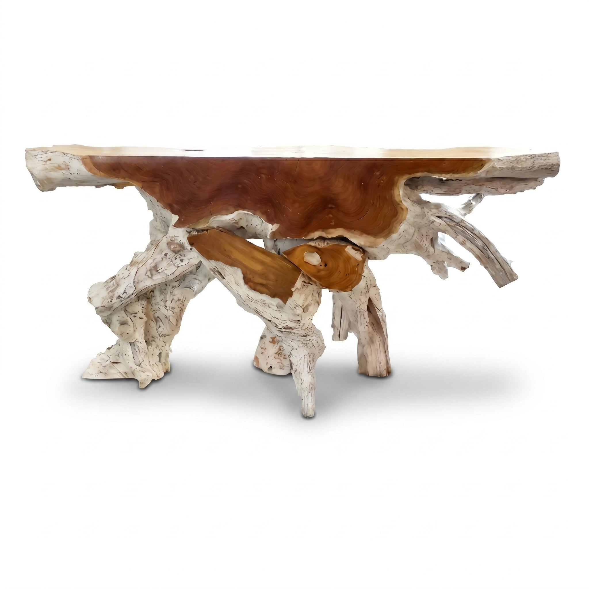 NAGA Root Sideboard 160 cm - bílá praná | včetně skleněné desky
