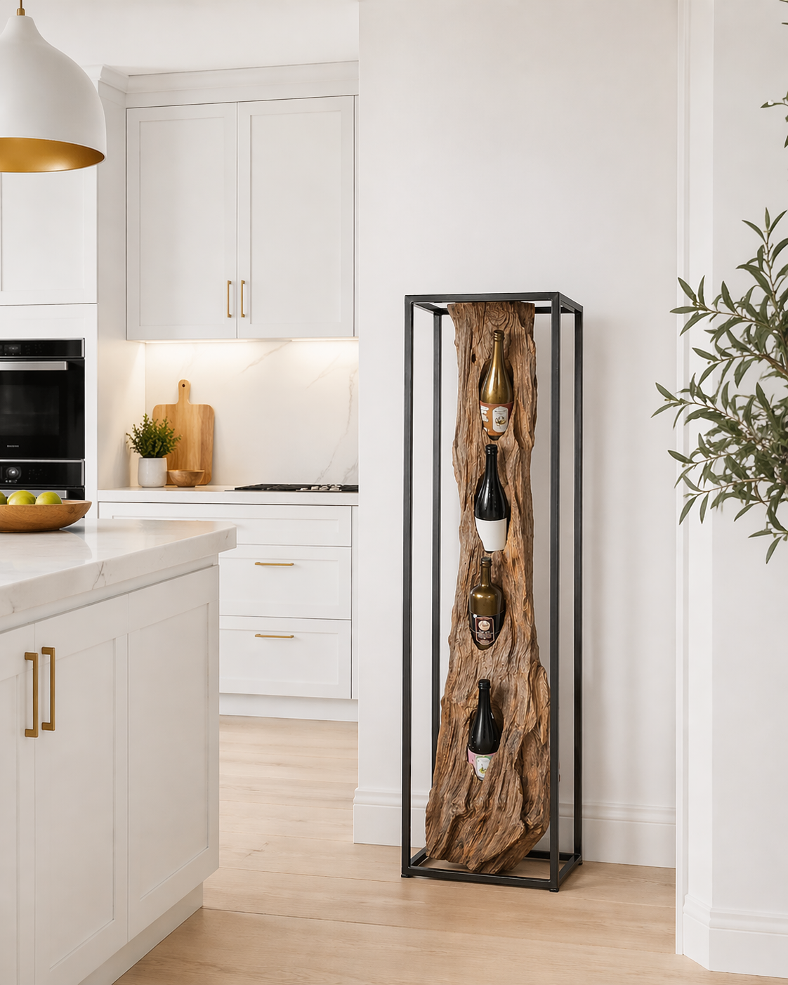 Weinregal Fensunaga Weinständer Holz massiv 150 cm