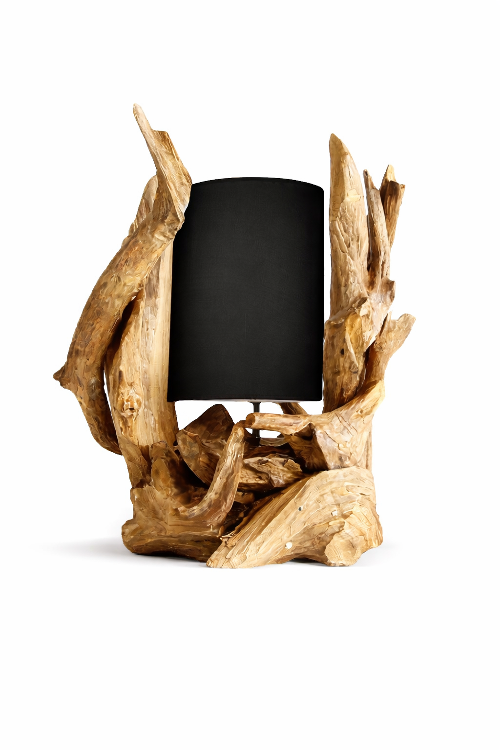 Tisch Wurzellampe BION Höhe 70 cm | Lampenschirm Schwarz