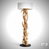 Stehlampe Teakholz BLUMA  | Höhe 180 cm | inkl. Lampenschirm