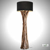 Treibholz Stehlampe Quinton Lampenschirm Schwarz / 195 cm