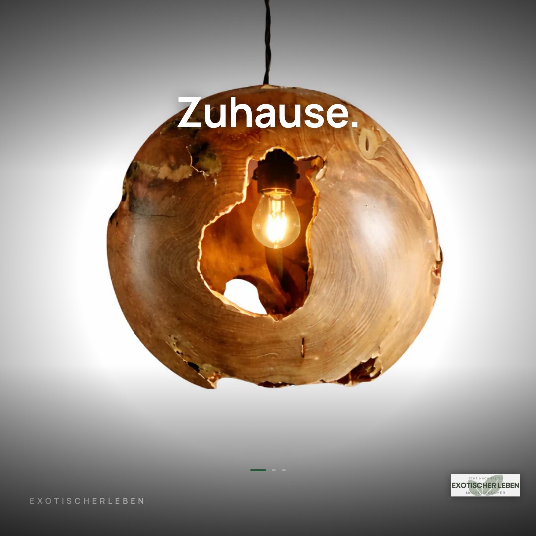 Wurzelholz Deckenlampe GEO