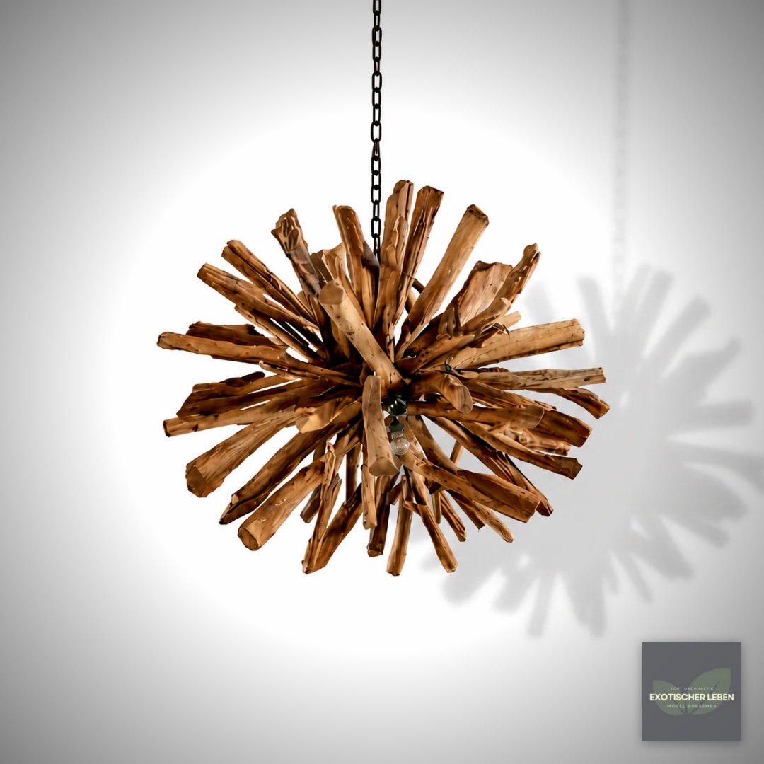 Design Wurzelholz Deckenlampe ACE