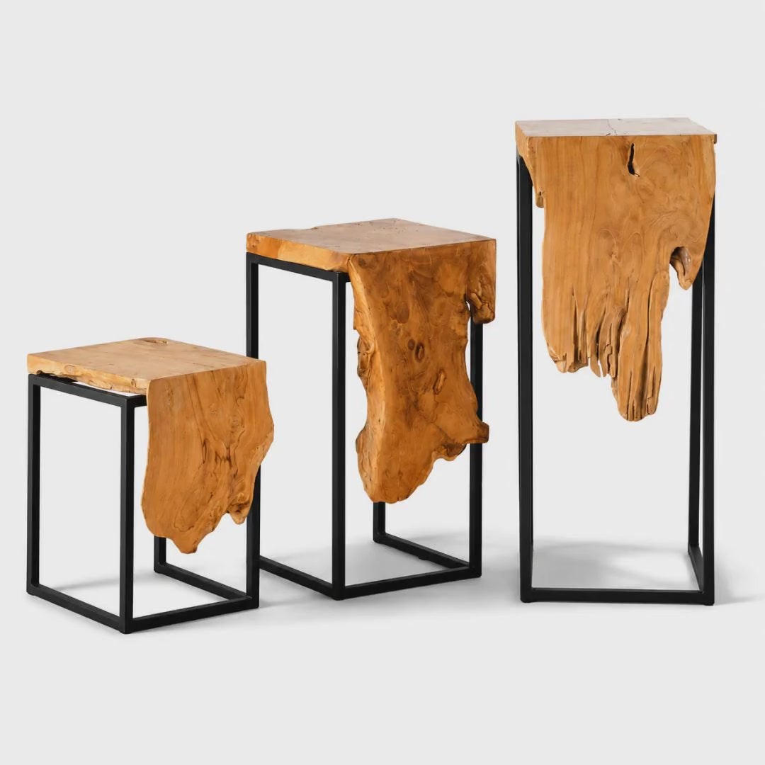 KOBE Design Teakholz Beistelltisch