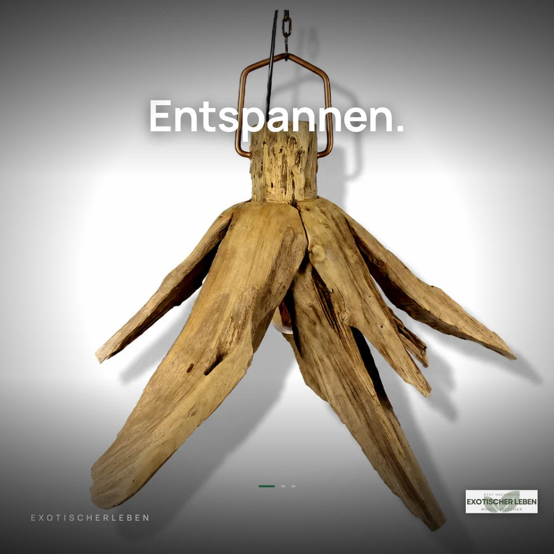 SHELTON  Holz Deckenlampe