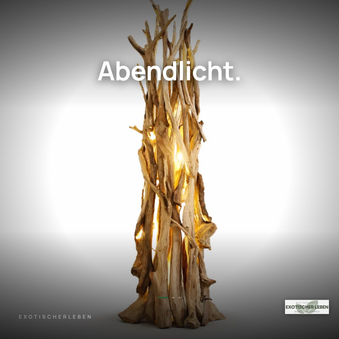 Design Teak Wurzelholz Stehlampe ACE