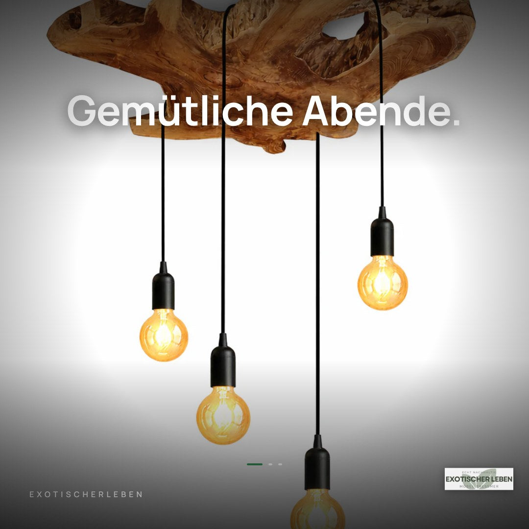 NATURA Baumscheibe Deckenlampe mit 4 Fassungen
