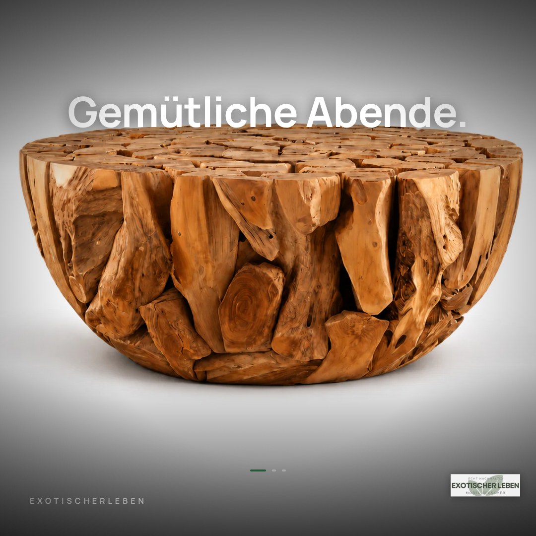 RANTING CURVE Couchtisch aus Wurzelholz Ø 80 cm