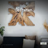 Wandbild NAGA 60cm x 60cm aus Teak Holz – Moment Story