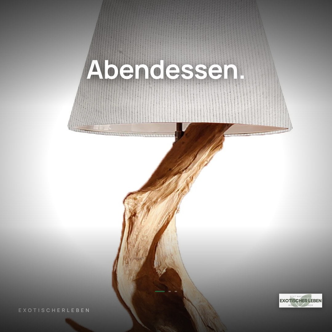 Design Treibholz Wurzellampe ZOILA Höhe 65 cm