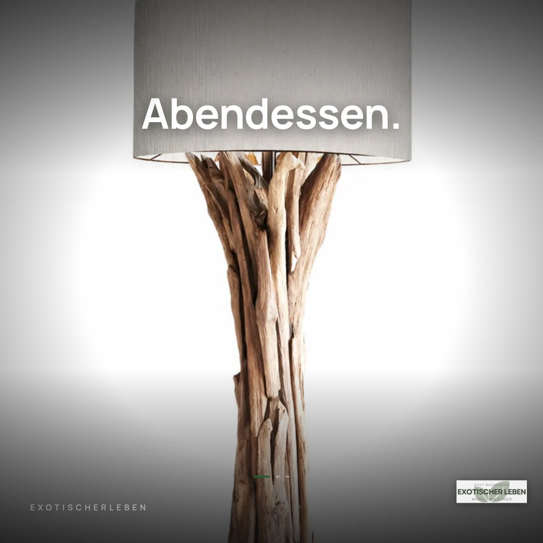 Treibholz Stehlampe Quinton Lampenschirm Natur