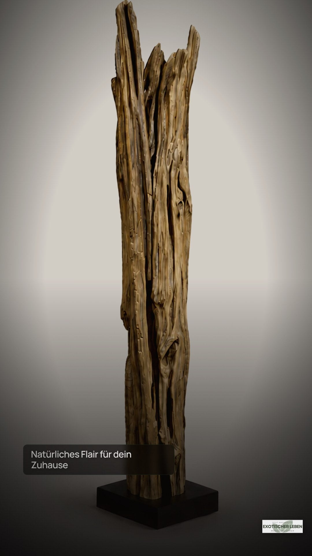 Teakholz Stehlampe ALMA | Höhe 180 cm