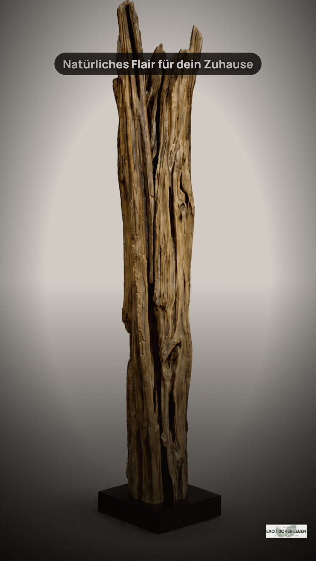 Teakholz Stehlampe ALMA | Höhe 180 cm