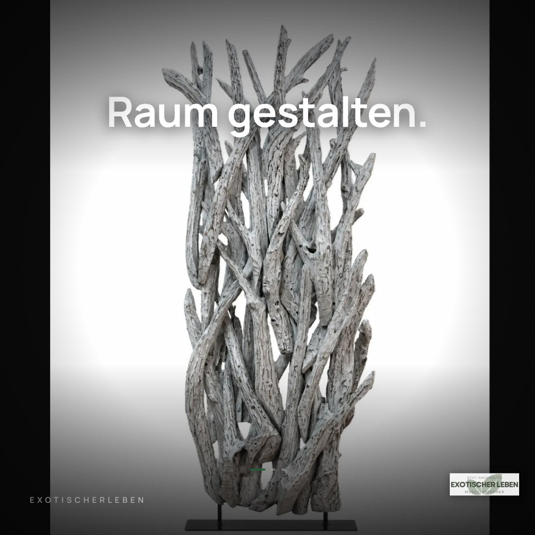 Holz Raumteiler RANTING - white wash