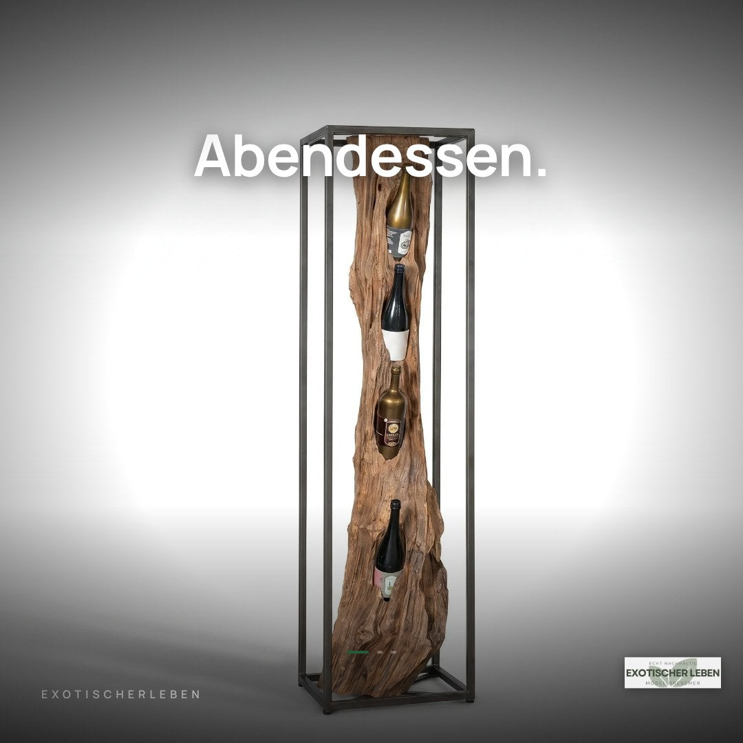 Weinregal Fensunaga Weinständer Holz massiv 150 cm