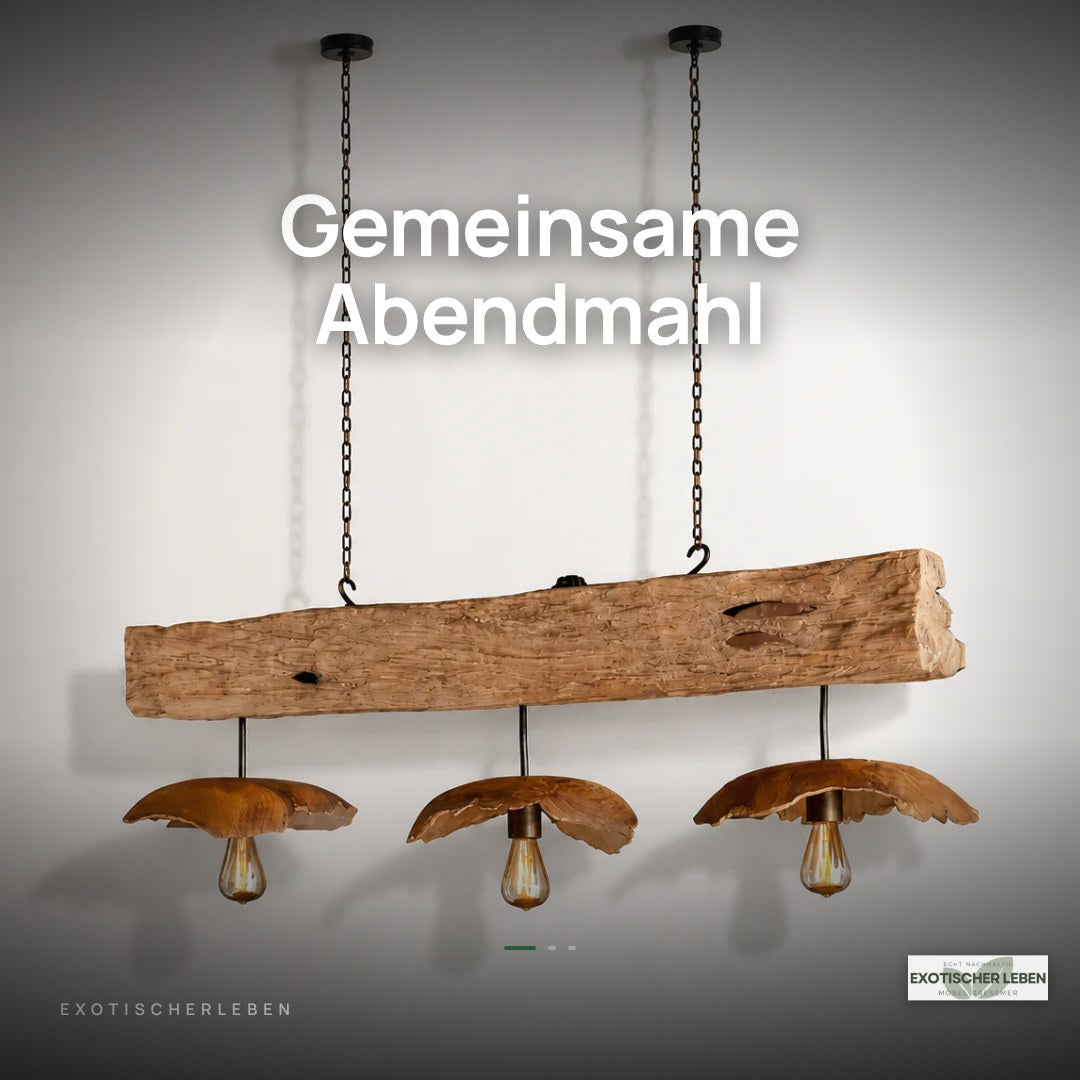 Teak Deckenlampe FLORENT 130 cm