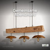 Teak Deckenlampe FLORENT 130 cm