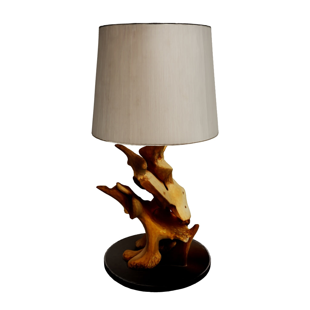 Wurzelholz Tischlampe IKAL — 3D 82cm (HQ, normals, doubleSided)
