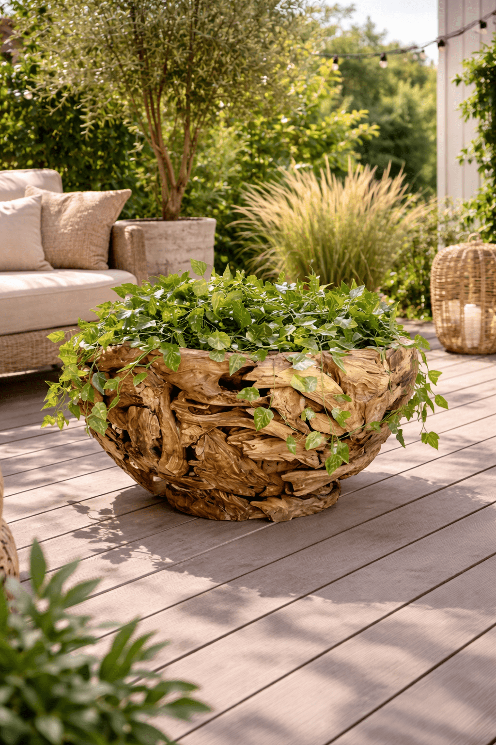 Driftwood qasrija tal-pjanti IKAL XL Ø 45 ċm