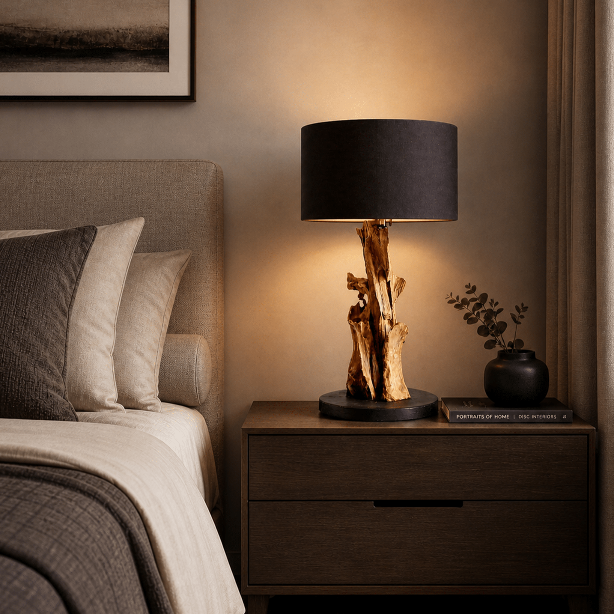 Sakņu galda lampa IKAL XS | Augstums 62 cm ar abažūru