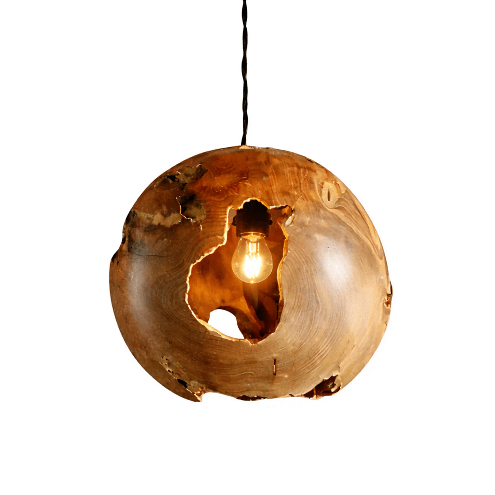 Lámpara de techo de madera nudosa GEO