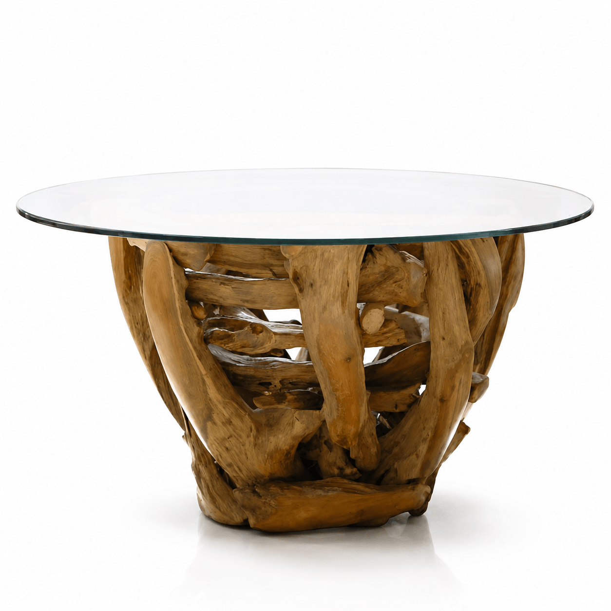 ZEN rodbord af rodtræ inklusive glasrude Ø 80 cm