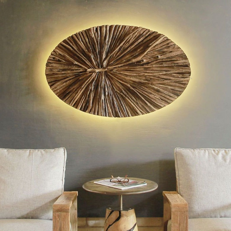 Holz Wand Lampe Lunar von Exotischerleben
